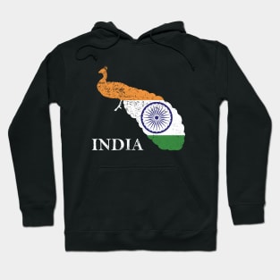 India Peacock Flag Hoodie